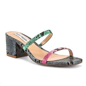 Steve Madden Women’s Multi Snake Loft Strappy Heeled Sandal